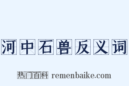 河中石兽反义词是什么意思的图片